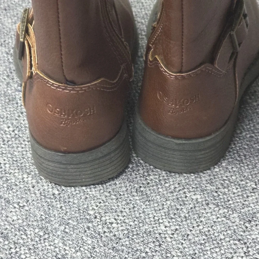 Osh Kosh Brown Girls Boots Lumi Riding Toddler Size 6 M Buckel